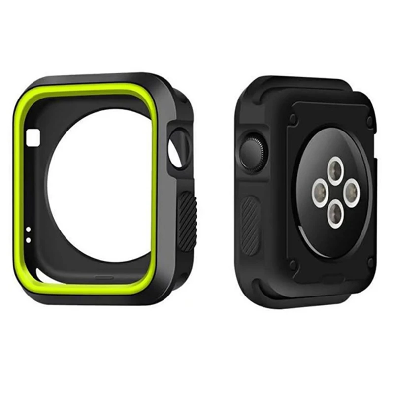 PA2952YW Мягкий силиконовый чехол бампер для Apple Watch iWatch серии 1 и 2 и 3 крышка рамка Полная защита 42 мм 38 мм 40 мм 44 мм - Цвет: PA2952YW
