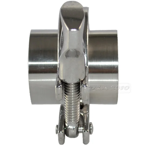 

2 Pcs 45MM 1-3/4" 1.75" OD Sanitary Weld Ferrule + Tri Clamp + PTFE Gasket Stainless Steel SUS SS 316