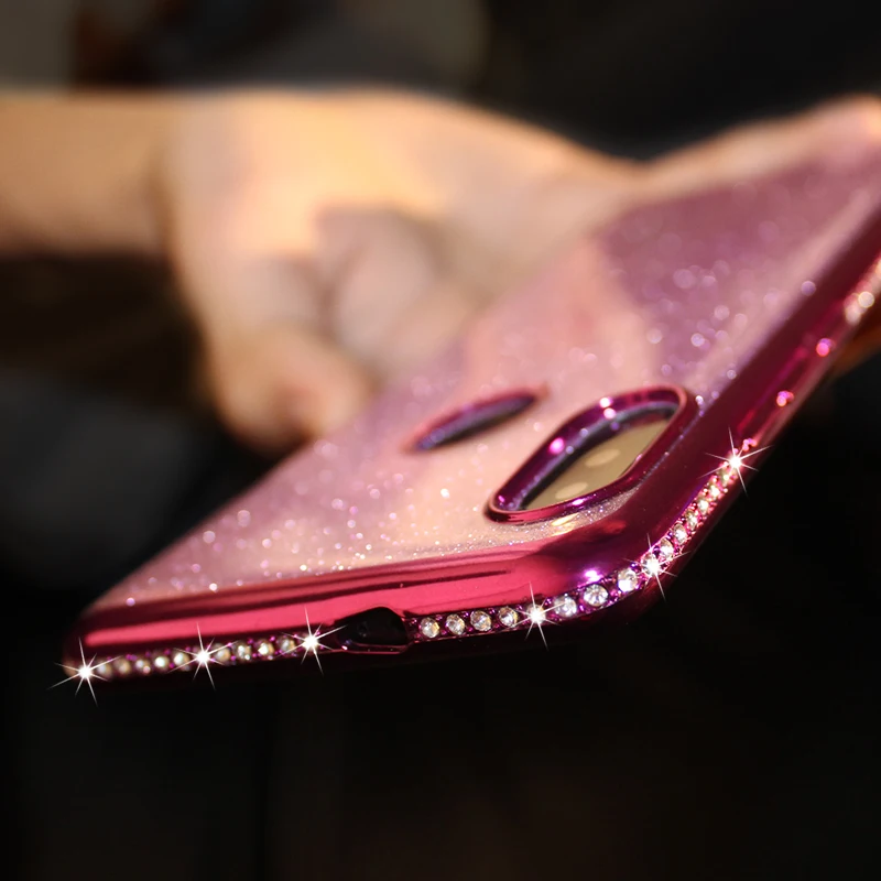 Силиконовый чехол для Samsung Galaxy A30 A40 A50 A70 A10 M10 M20 2019 A7 A750 A6 A8 Plus 2018 блестящий |