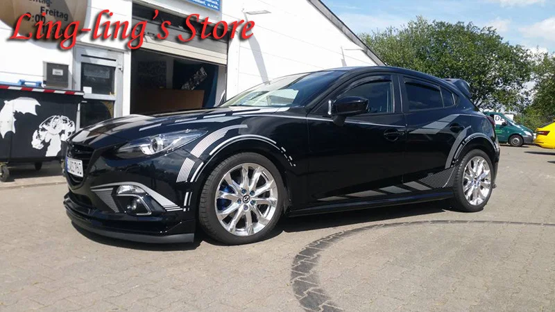 For mazda 3 axela SUNFADA Горячая спортивный стиль автомобиля ВЕСЬ кузов наклейки на автомобиль для MAZDA 3 6 AXELA ATENZA обе стороны+ капот автомобиля-Стайлинг - Название цвета: For mazda 3 axela