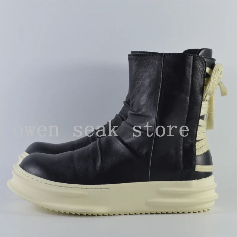 Мужские ботильоны из натуральной кожи на шнуровке молнии|shoes black|shoes menshoe man men |