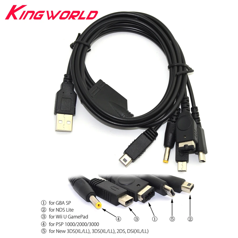 5 в 1 USB кабель для зарядки шнур Nintendo PSP WIIU GBA SP Игровая приставка 1|cable|charge psp usb cablecords |