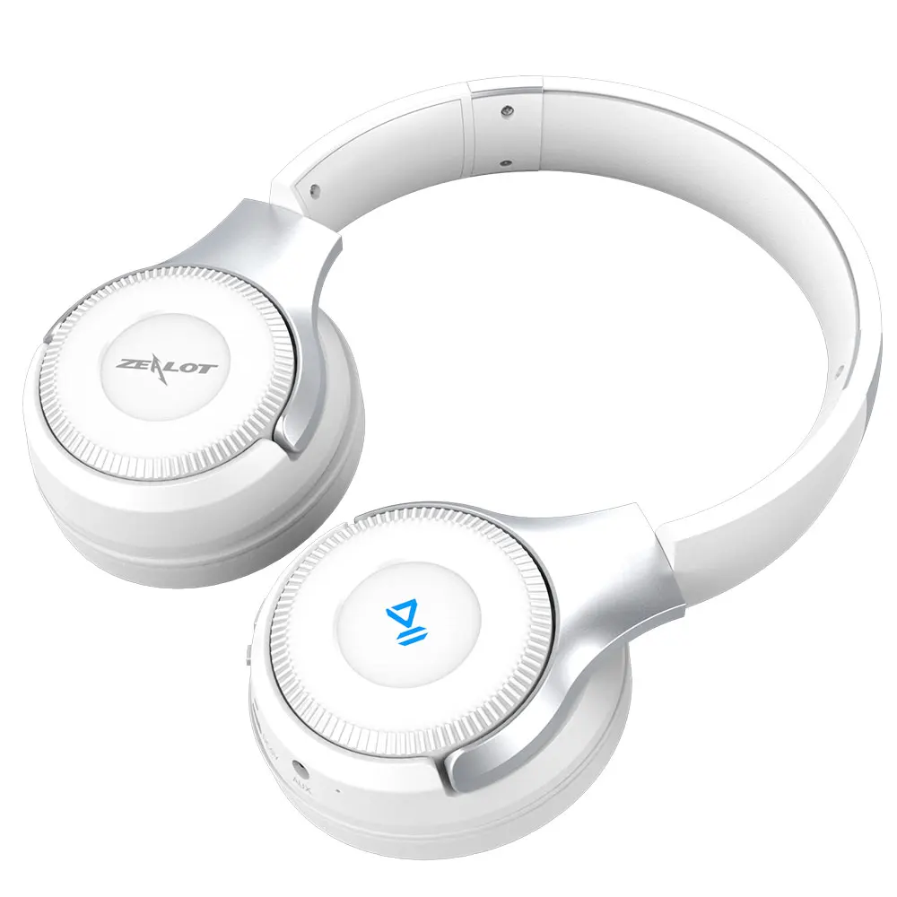 White ZEALOT B26T V4.2 Bluetooth наушники стерео беспроводные складные наушники за ухо Встроенный микрофон гарнитура для компьютера, телефона - Цвет: White