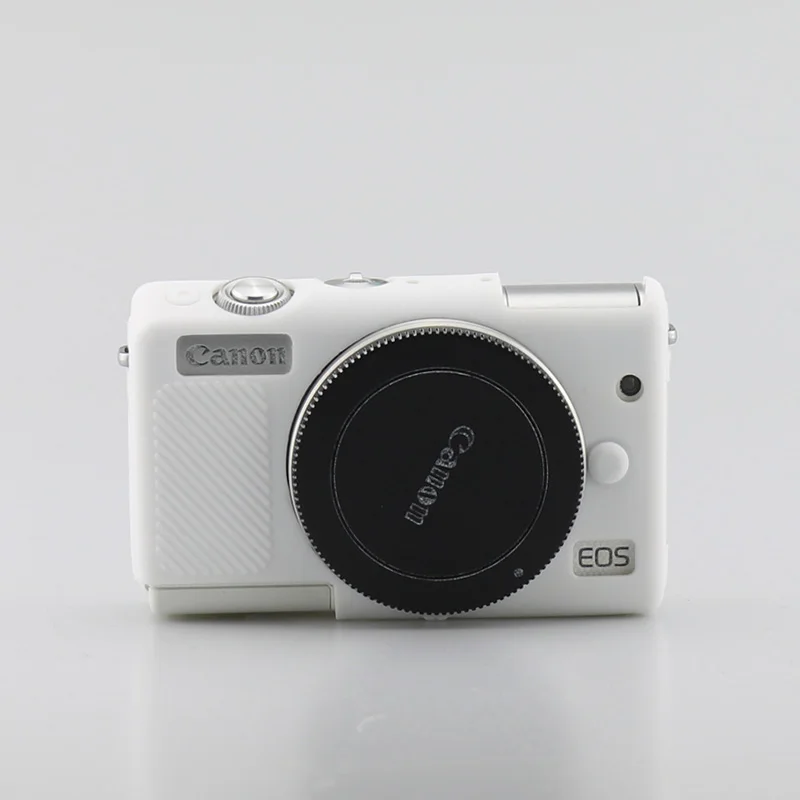 White Мягкий силиконовый чехол для камеры, резиновый чехол, сумка для Canon EOS M100, защитный корпус, 8 цветов - Цвет: White