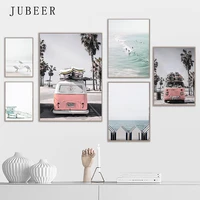 beach seaside scenery posters and prints travel bus wall art decorative pictures for living room nordic home decor canvas prints