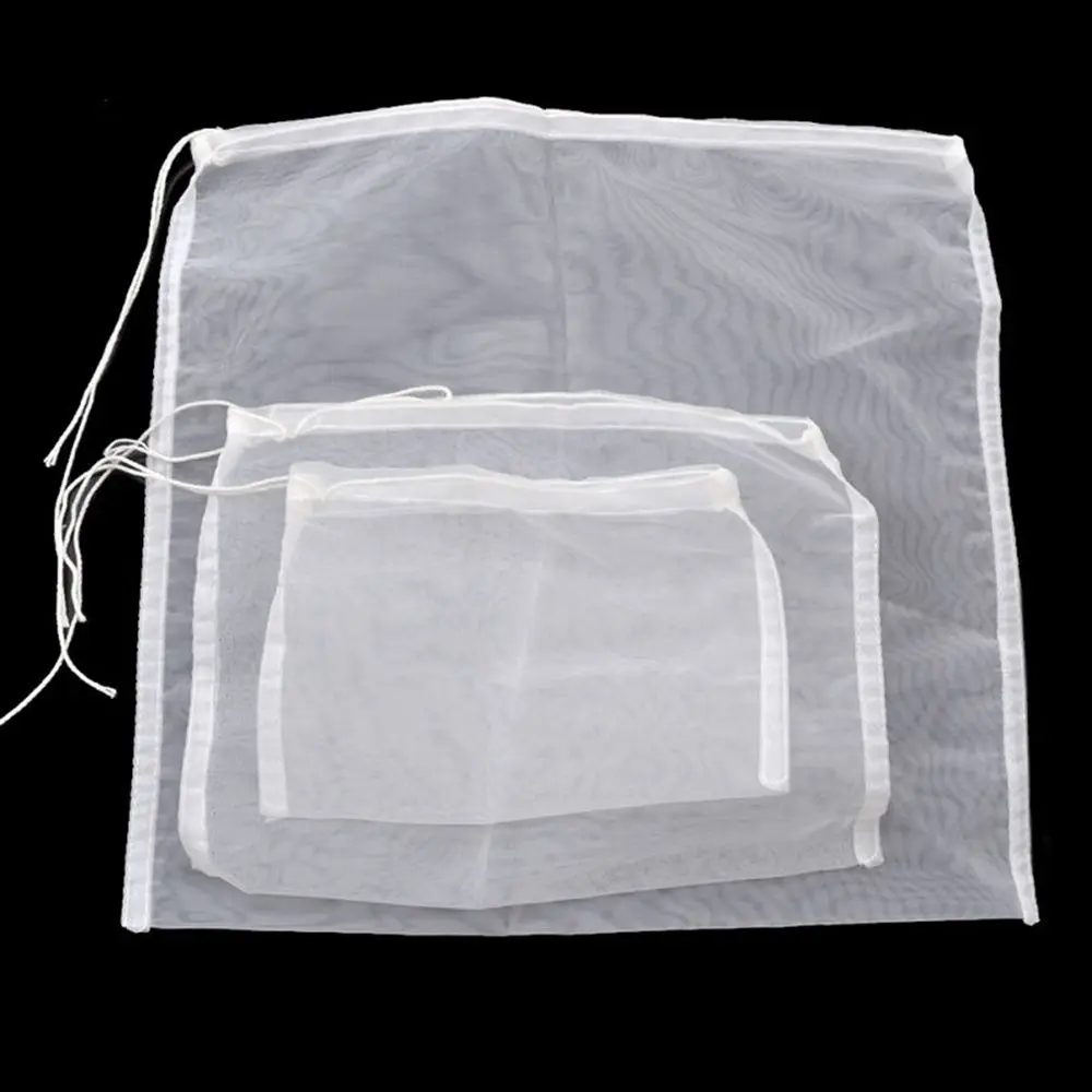 4 Sizes Tea Nut Fruit Juice Milk Nylon Mesh Filter Bag Net Strainer Reusable Strainers Kitchen Tools Colanders Acc | Дом и сад