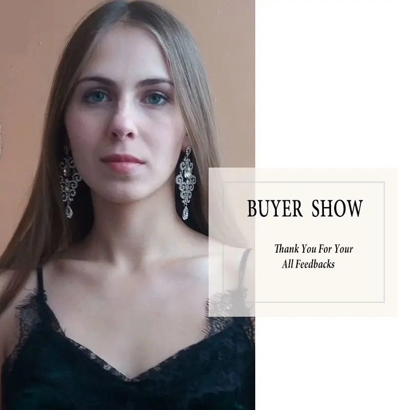 VEYO Full Of Rhinestone Crystal Earrings For Woman Drop Luxury Vintage brincos Pendientes High Quality | Украшения и аксессуары