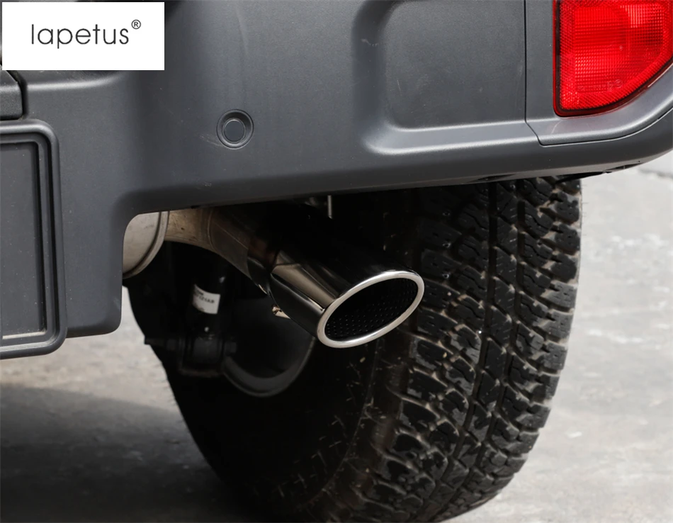 Lapetus аксессуары для Jeep Wrangler JL Задняя Крышка багажника наконечник выхлопной трубы украшения молдинг крышка комплект Отделка 1 шт