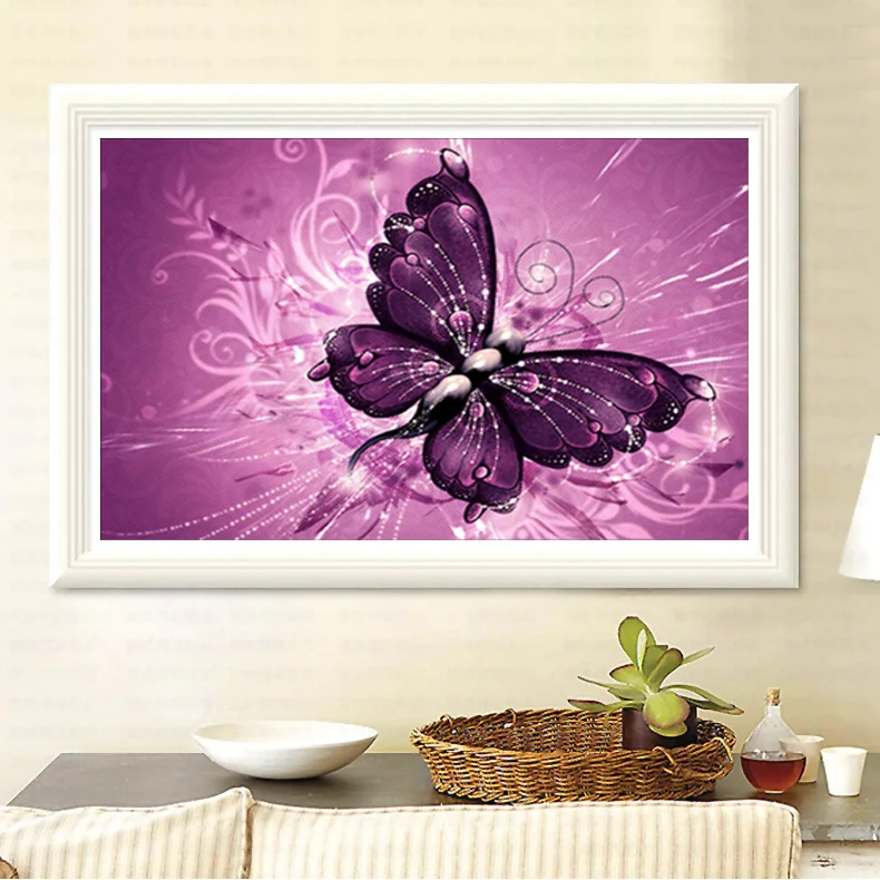 % 5D алмазная вышивка Мультяшные бабочки цветы для настенного декора головоломка