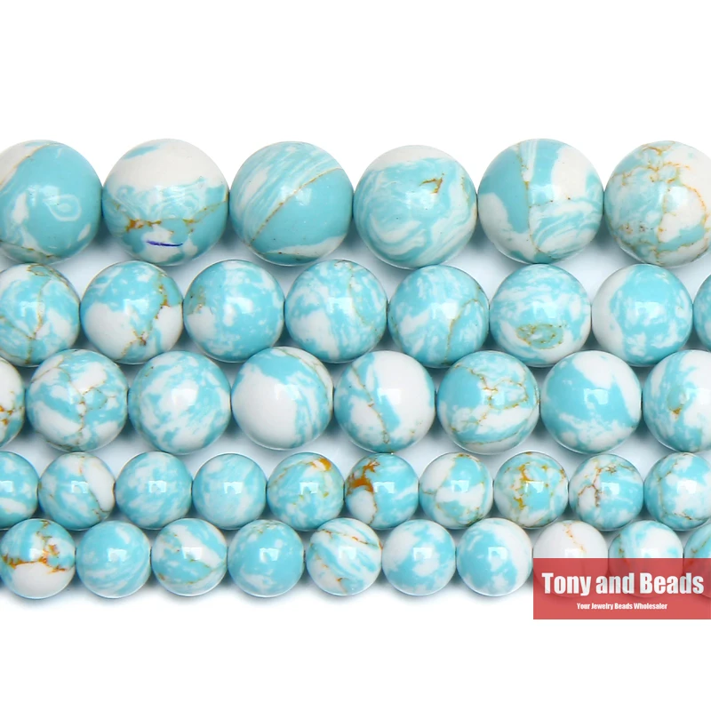 

Synthetic Stone Lt Amazonite Jasper Round Beads 15" Strand 6 8 10 12MM Pick Size For Jewelry