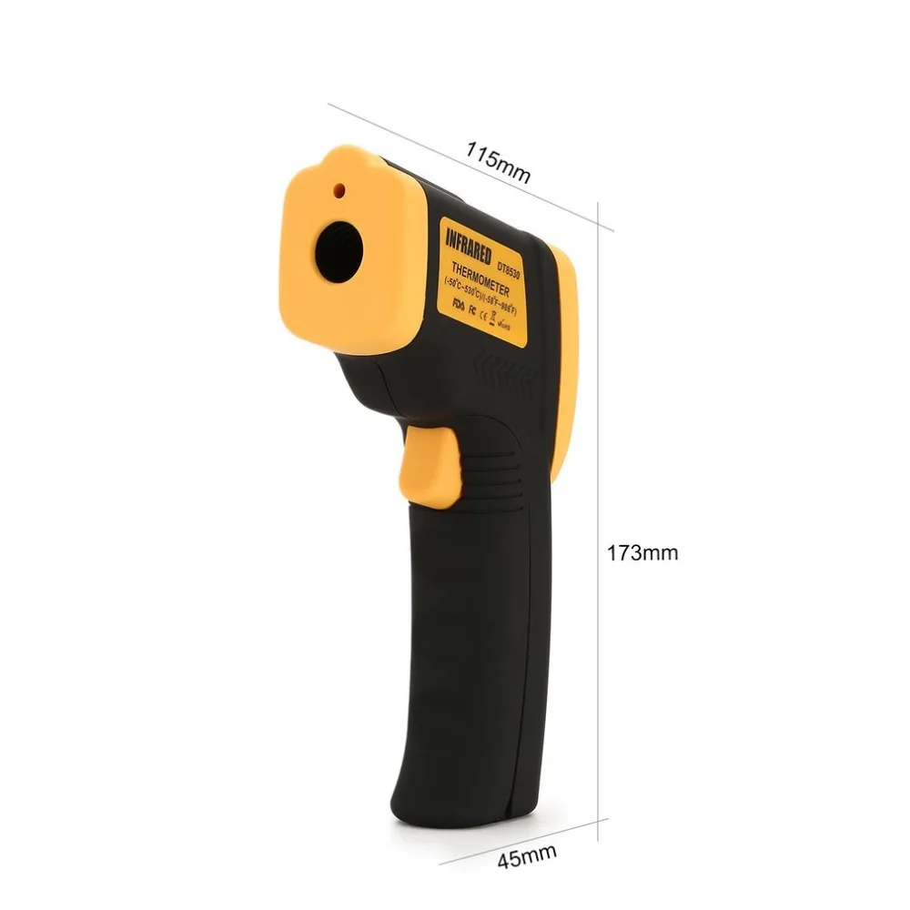 DT8530 Digital LCD Handheld Infrared Thermometer Temperature Meter Tester degree Red Laser Portable Non Contact Pyrometer Gun |