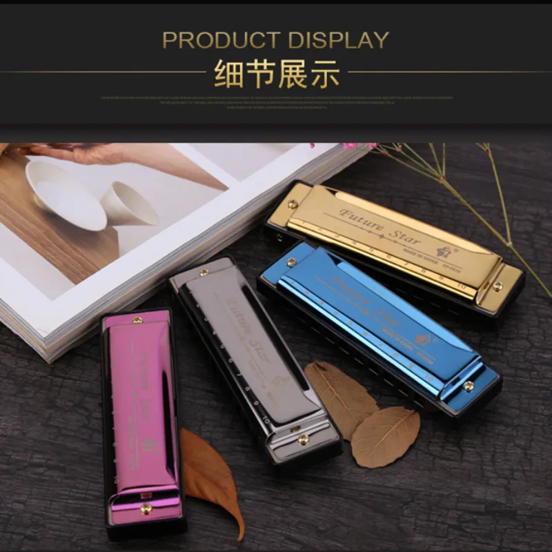 

10 Hole C Tone Harmonica 4 Color