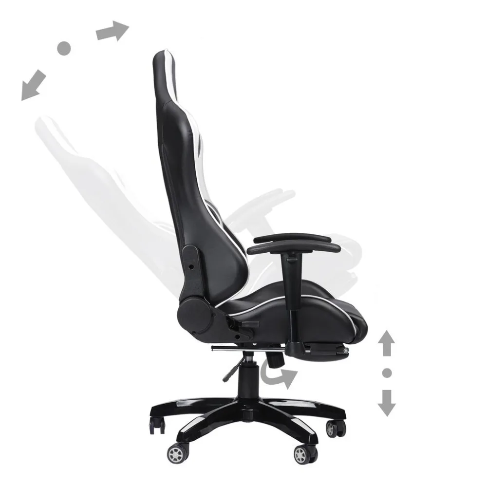 Гоночное игровое офисное кресло компьютерный стол вращающееся на 360 градусов с