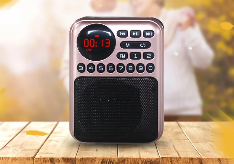 Перезаряжаемый портативный MP3 радио приемник fm радио с 18650 батареей поддержка USB флэш-диск TF карта MP3 плеер музыкальные файлы