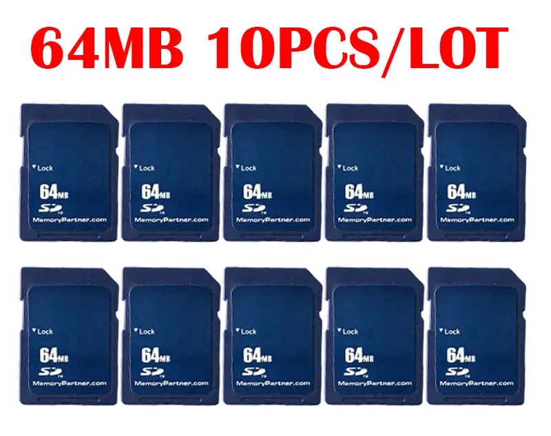 10PCS/Lot Memory SD Card 2GB 1GB 128MB 64MB 32MB Carte SD Mini Memoria SD Cards for Wholesale Supplier with High Quality Cheap