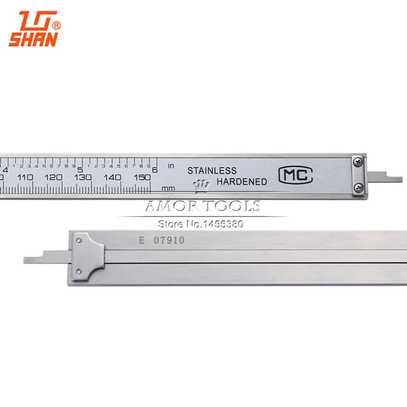 Цифровые Штангенциркули SHAN 0 150/200/300/500 мм из нержавеющей стали линейка дюймов/мм