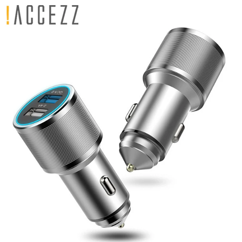 ! ACCEZZ универсальное USB Автомобильное зарядное устройство 2 порта Быстрая зарядка