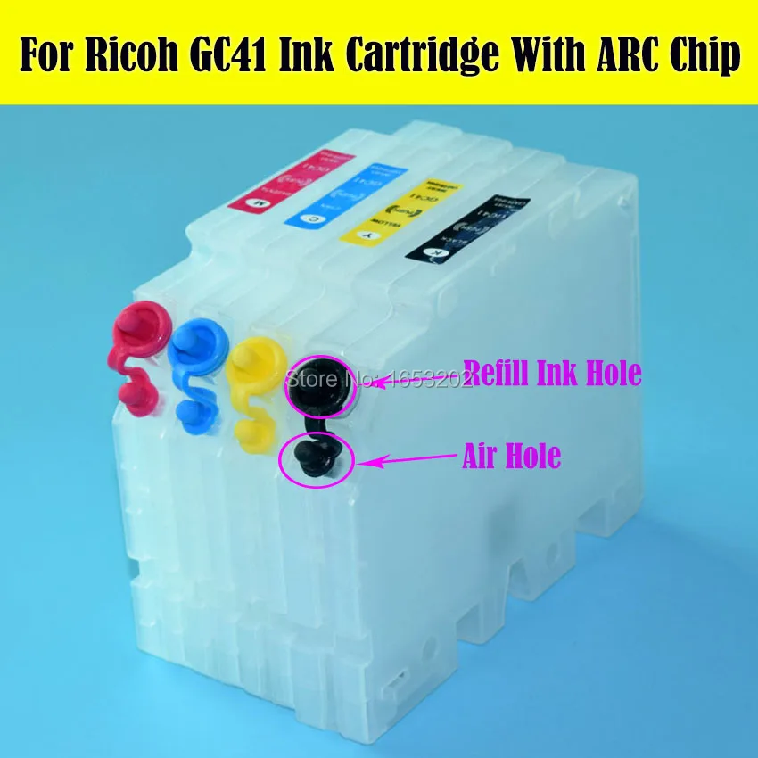 Хорошая! 4 цвета х 1000 мл GC41 CG21 GC31 сублимационные чернила для Ricoh GC 41/31/21 набор для наполнения чернил для Ricoh графический принтер