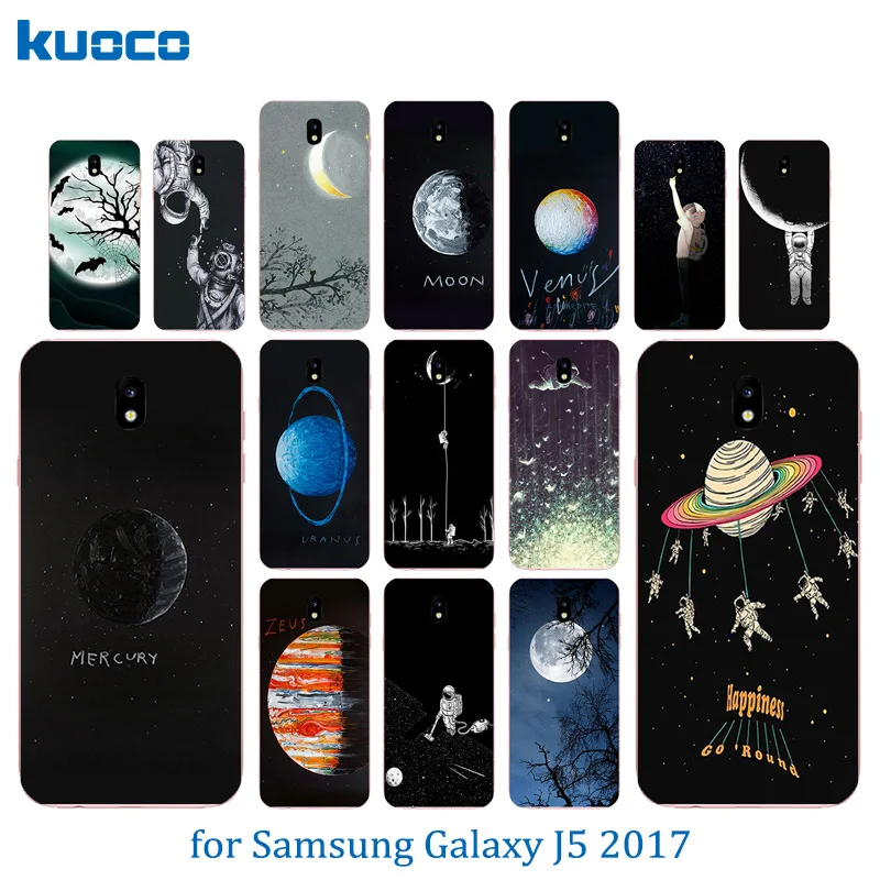 For Samsung Galaxy J5 2017 Phone Case Silicone Space Moon Pattern Gel Cover for Pro J530F Europe Version Protect Shell |