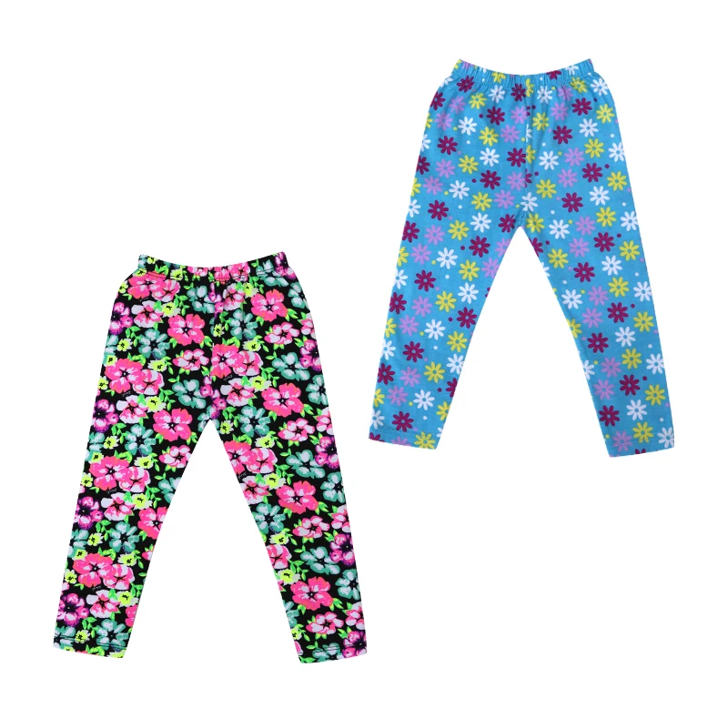 Детские длинные леггинсы 2 шт./лот штаны для девочек хлопковые брюки малышей