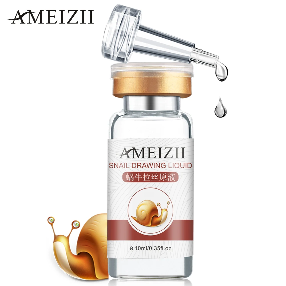 Ameizii 3 шт. лицо улитки Сыворотка для пор против старения лица Гиалуроновая кислота