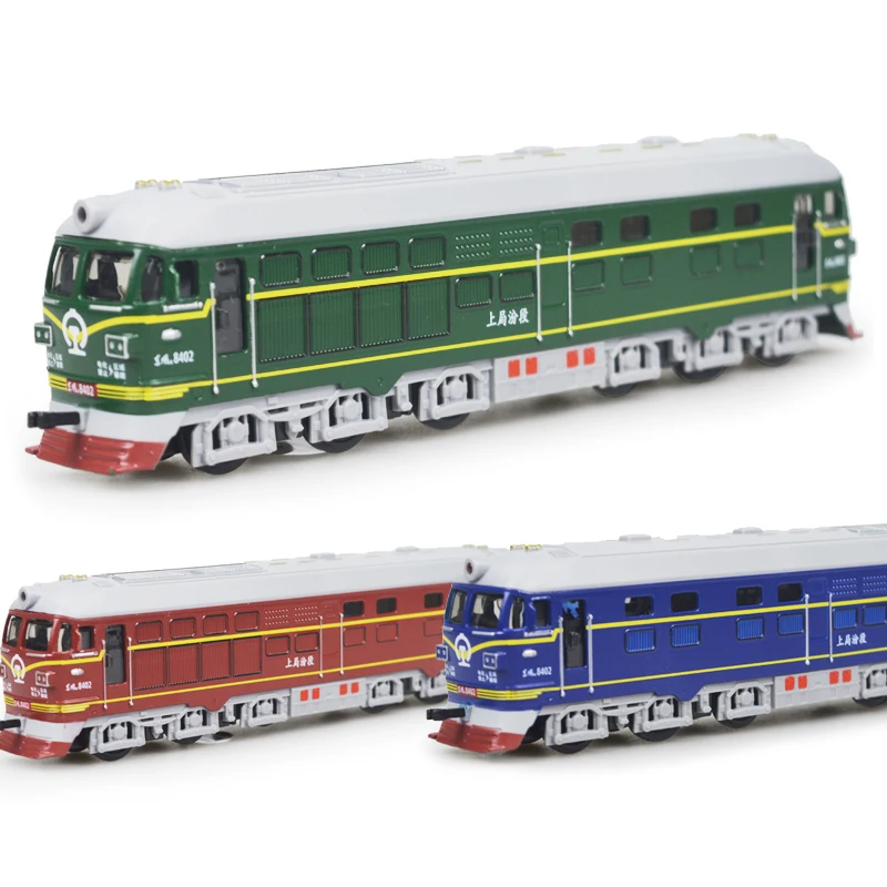 Alloy dongfeng locomotive simulation model of acousto-optic alloy warrior green train classic children's toy car |