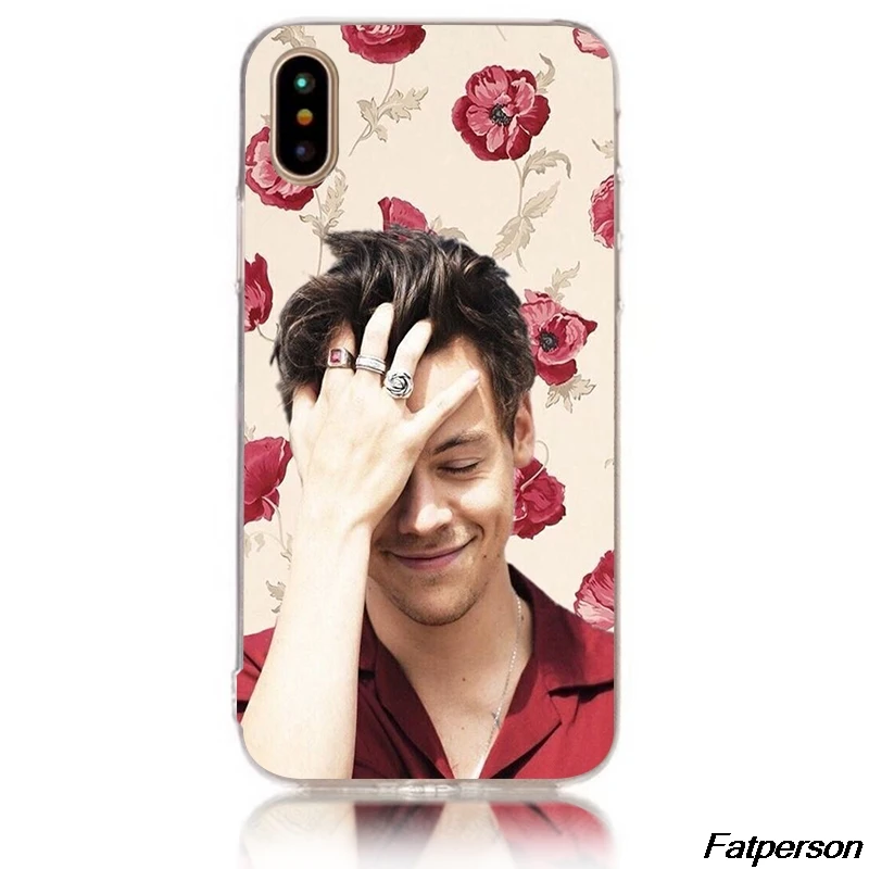Жесткий прозрачный чехол Гарри Стайл для Apple iPhone 8 8Plus 7 7Plus 5 5S SE 5C 4 4S X 10 6 6s