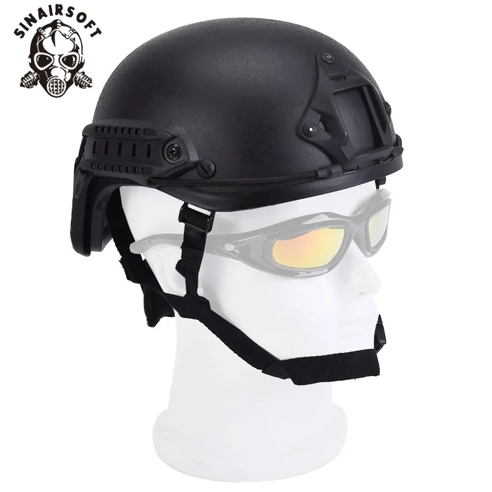 Tactical Military Army Airsoft Protection FAST MH Helmet Combat With ABS Sport Outdoor Hunting Protective Helmet Black