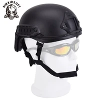 tactical military army airsoft protection fast mh helmet combat with abs sport outdoor hunting protective helmet black