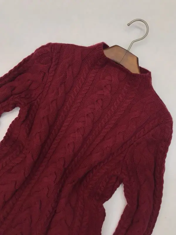 Кашемировый + шерстяной вязаный теплый комплект вельветовый свитер кашемировые