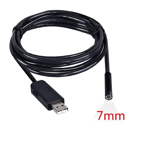 7mm Mokingtop микро камера мини видеокамера 7 мм 5,5 мм 6LED USB Водонепроницаемый эндоскоп бороскоп змея осмотр видео диаметр объектива - Цвет: 7mm