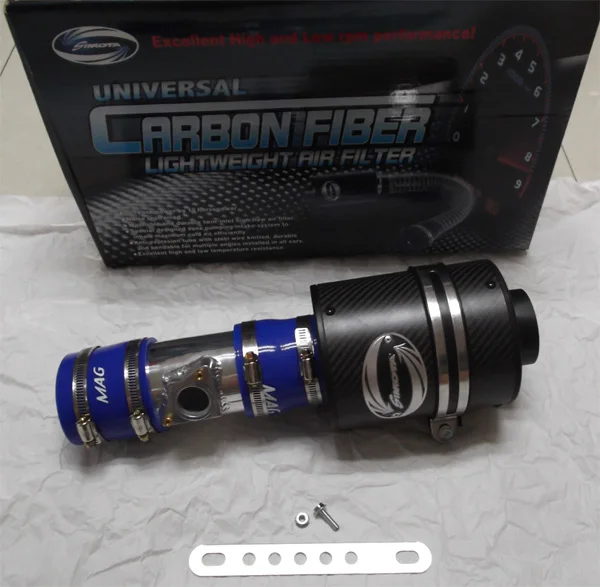 with carbon filter Воздухозаборники Комплект труб+ воздушный фильтр для Subaru Impreza WRX STI 2,0 T 2,5 T 2008-, Legacy, Forester 9 - Цвет: with carbon filter