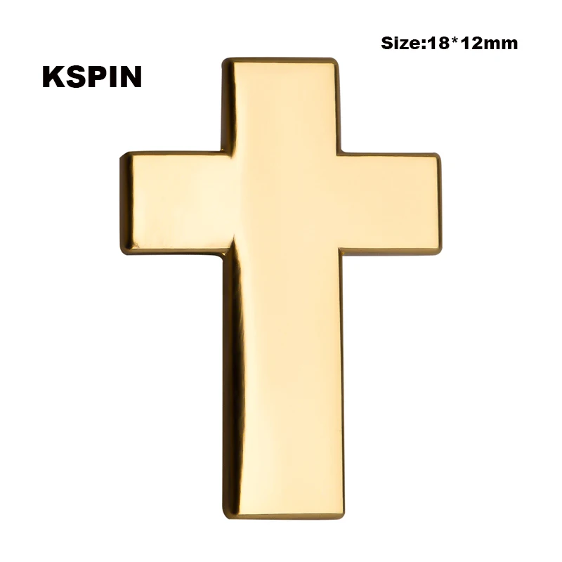 Золотой значок с крестом Pin 10 шт брошь 20 шт. на лот иконы XY0109|cross badge|badge badgeslot badges |