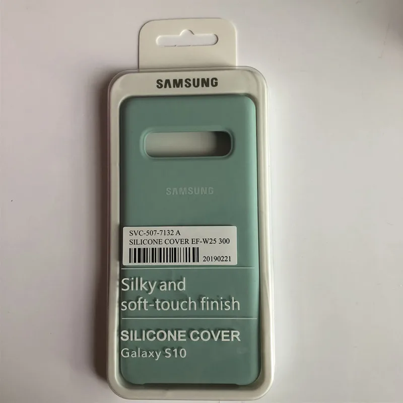 light blue Жидкий силиконовый чехол samsung Galaxy S10 Plus, шелковистый мягкий на ощупь защитный чехол на заднюю панель для samsung S10+ S10E box - Цвет: light blue