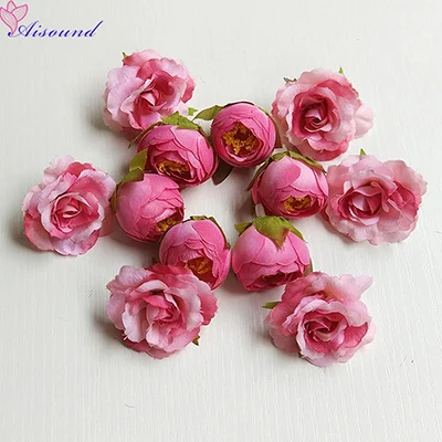 Pink C 14 шт. искусственные шелковые розы цветы головы искусственная Камелия как DIY ремесло поставки венок свадебное украшение Флорес искусственное - Цвет: Pink C