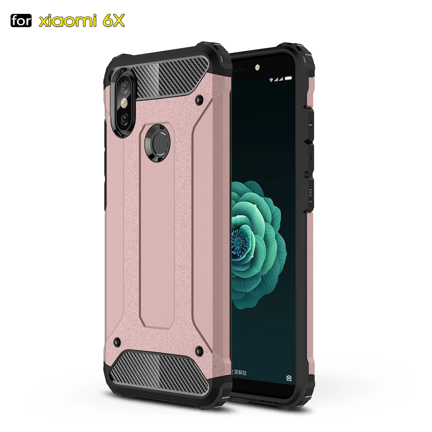 For Cover Xiaomi Mi 6X Case Silicone Rubber Armor Protective Hard PC Back Phone Mi6X A2 | Мобильные телефоны и аксессуары