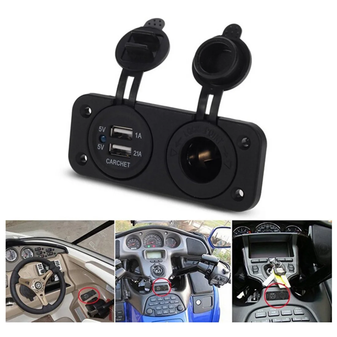 Автомобильное зарядное устройство для телефона 2 порта мини двойной Переходник