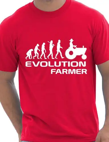 Мужская футболка Evolution Of фермерское хозяйство подарок больше размеров и
