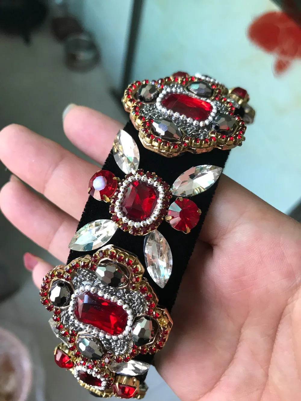 4 см широкая повязка на голову тиара корона в стиле барокко Стразы ручной работы