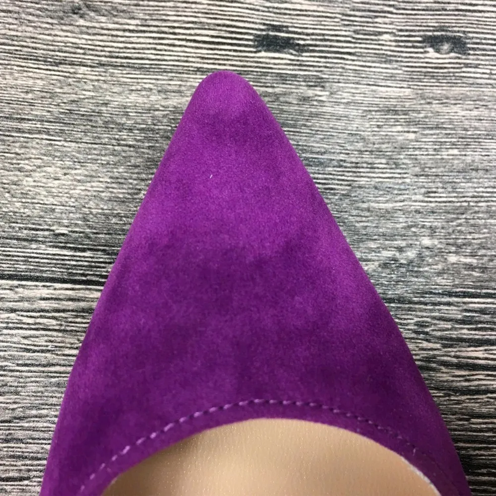 Женские тонкие туфли фиолетового цвета на высоком каблуке 10 см 12 | Обувь