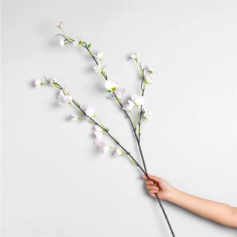 pink without leaf Yumai 100 см, длинные стебли, цветок из собачьей древесины, искусственные украшения для дома, Вечерние Декорации, свадебный стол, украшение для ванной, сада - Цвет: pink without leaf