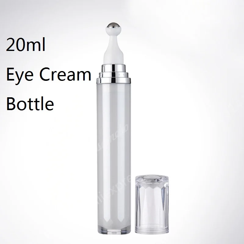 

10pcs/lot Acrylic 20ml pearlescent white cream bottle, 20ml bottle grade Cream Ball, Roll on bottle, cosmetic packaging bottle
