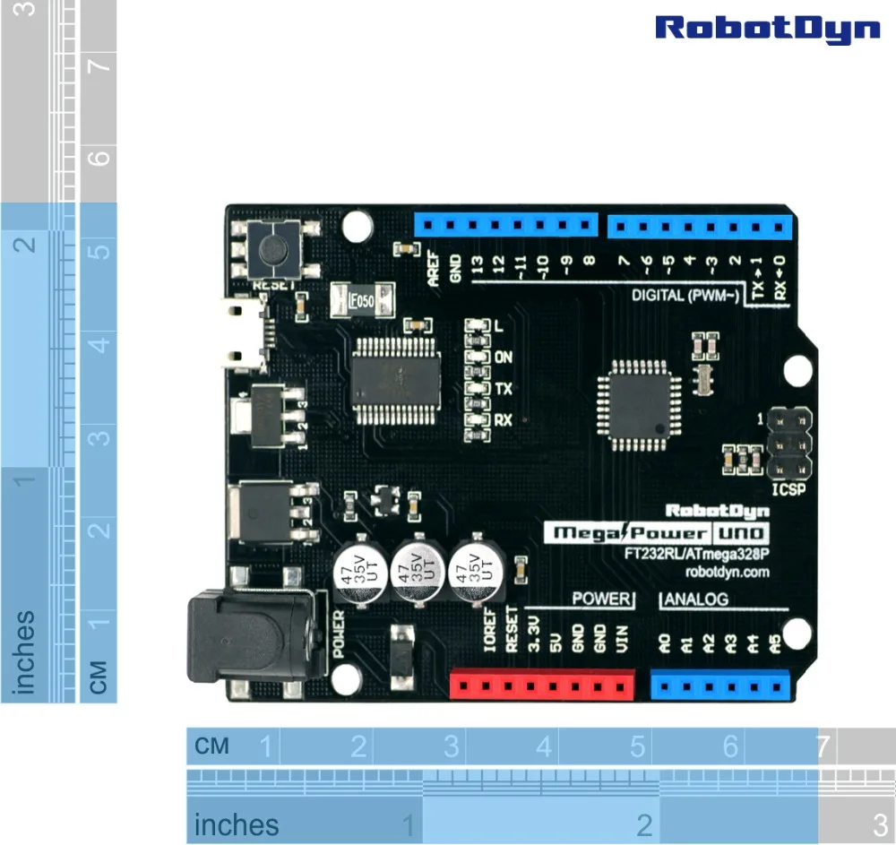 MegaPower Uno ATmega328 R3 FTDI FT232RL совместим с Arduino R3. Оригинальные чипы mega328 и FT232RL.|uno atmega328|ftdi