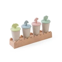 4pcs ice cream popsicle molds cooking tools radish shaped reusable diy frozen ice cream pop baking moulds