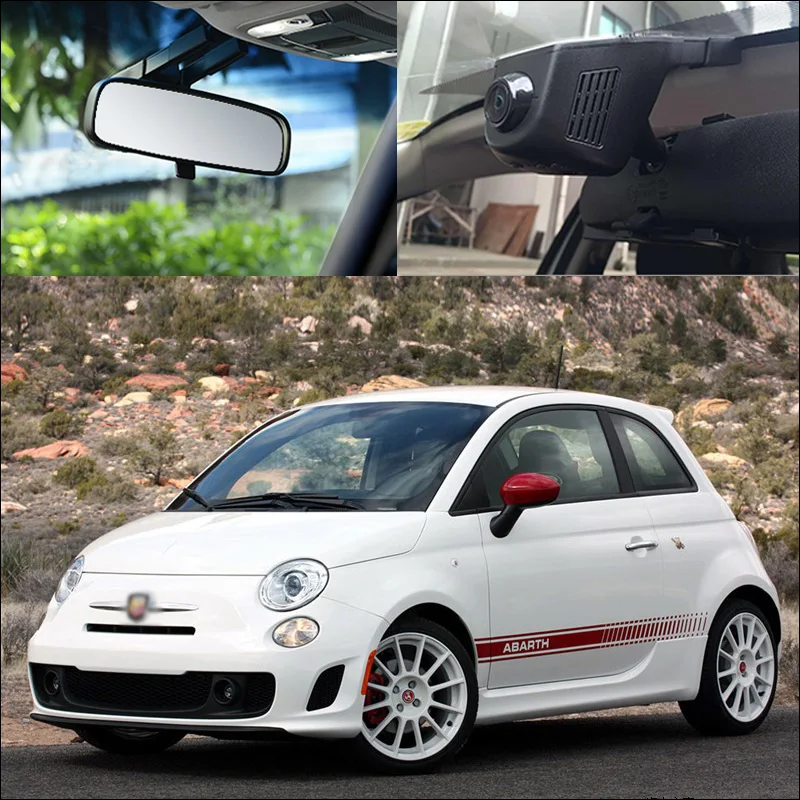 For Fiat 500 Viaggo Freemont Palio Linea Bravo Punto Car Video Recorder 2K Wifi DVR Black Box Dash Cam