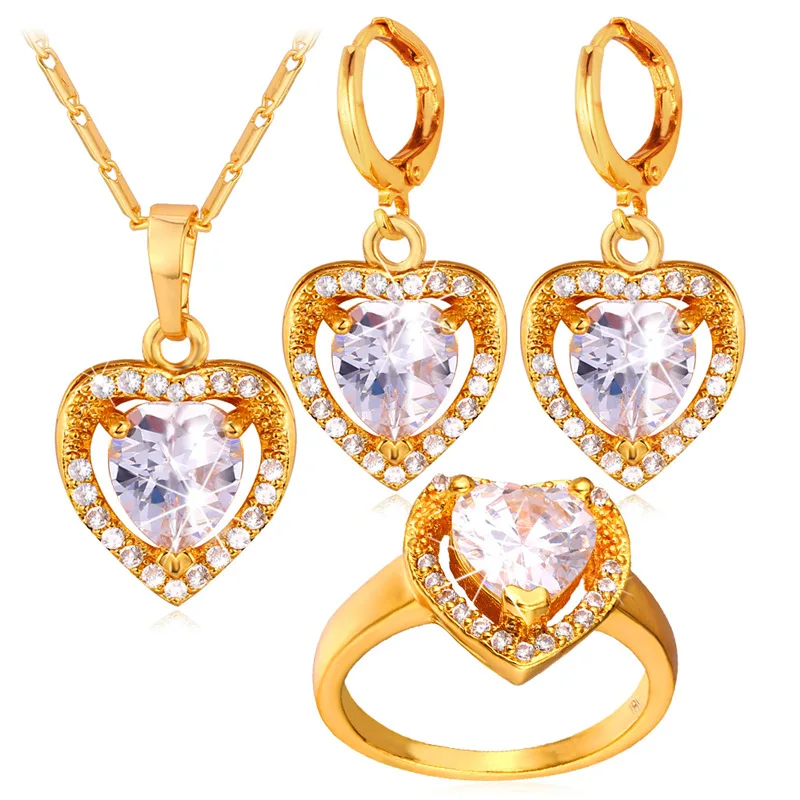 Женский ювелирный комплект из колье и серёг с фианитом|necklace women set|jewelry sets for womenjewelry