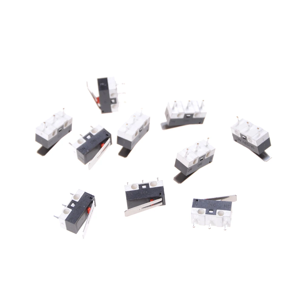 10 шт./лот Tact Micro Switch AC 125 В 1A SPDT мгновенный длинный Шарнирный Рычаг Mouse mini Tripod