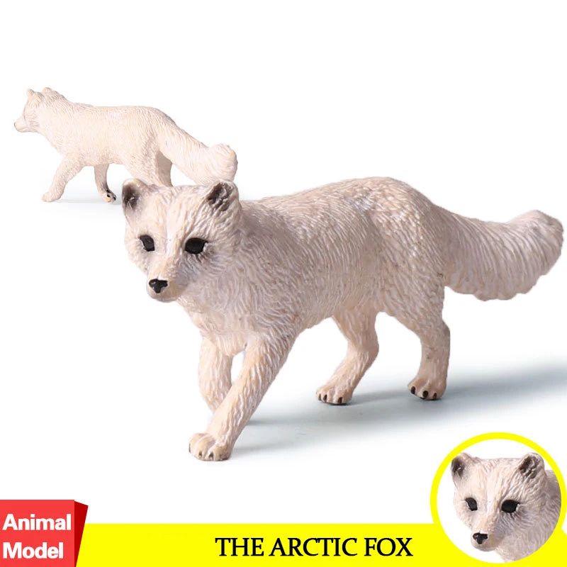 Экшн и игрушки фигурка животного Arctic Fox Alopex Lagopus ПВХ Модель коллекционная кукла