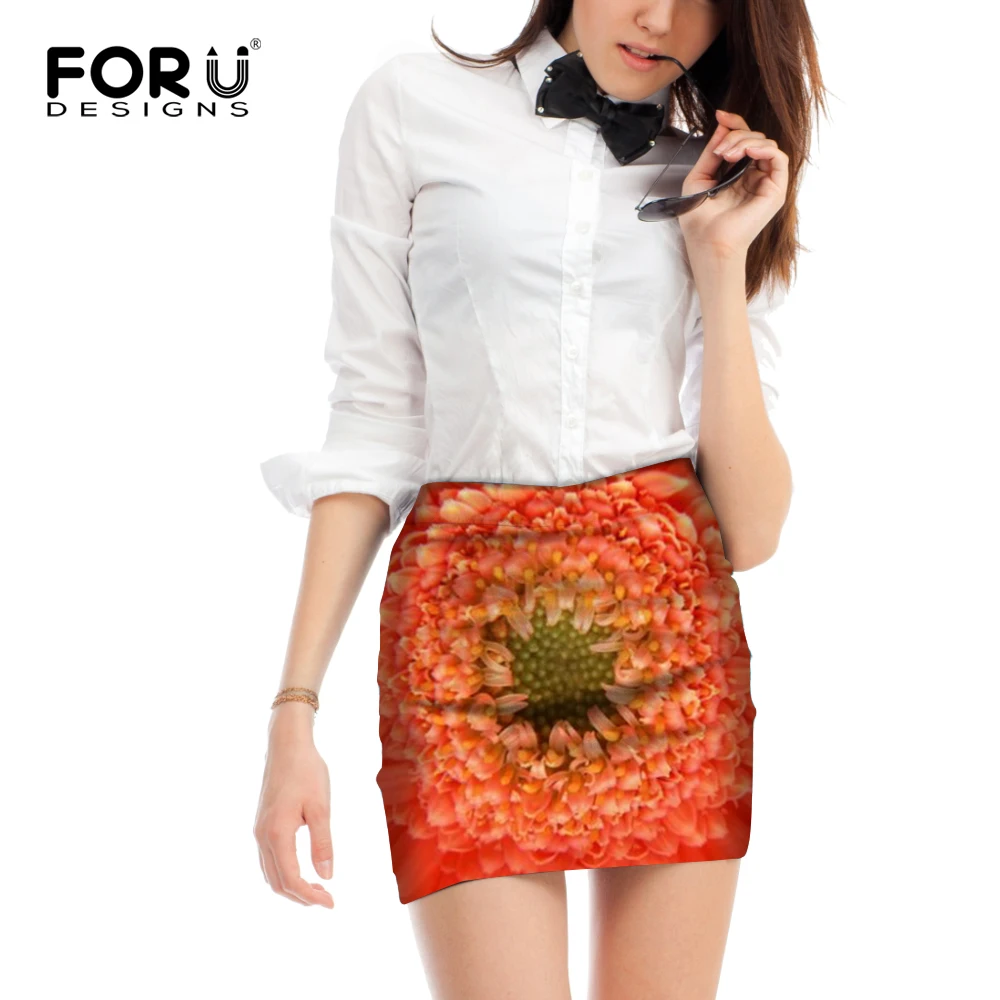

FORUDESIGNS Floral Stamen Skirt Women Skirts Short Above Knee Elegance Gorgeous Ladies Girls Midi Skirt Elasticity Women Clothes