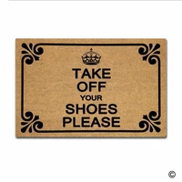 funny printed doormat entrance mat non slip doormat take off your shoes please door mat for indooroutdoor use non woven fabr